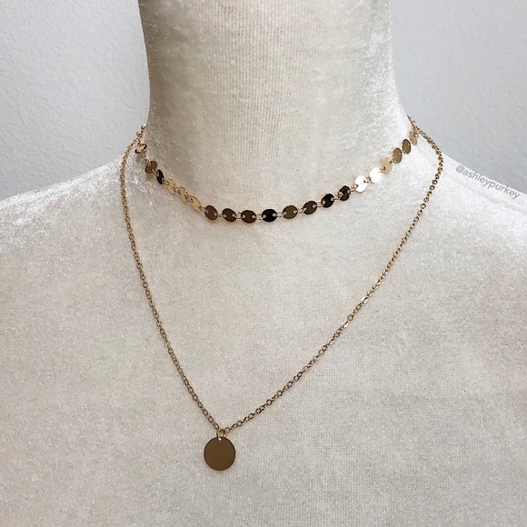 🌸4 for $10🌸 layered coin choker necklace - Picture 2 of 3